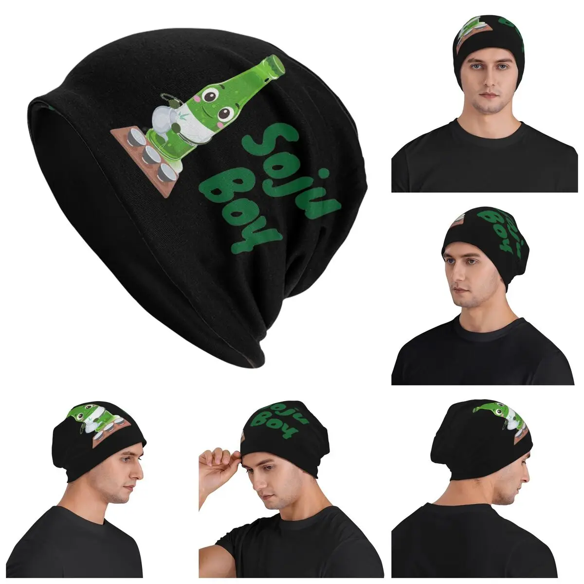 

Soju Boy Warm Knitted Cap Fashion Bonnet Hat Autumn Winter Outdoor Beanies Hats for Men Women Adult