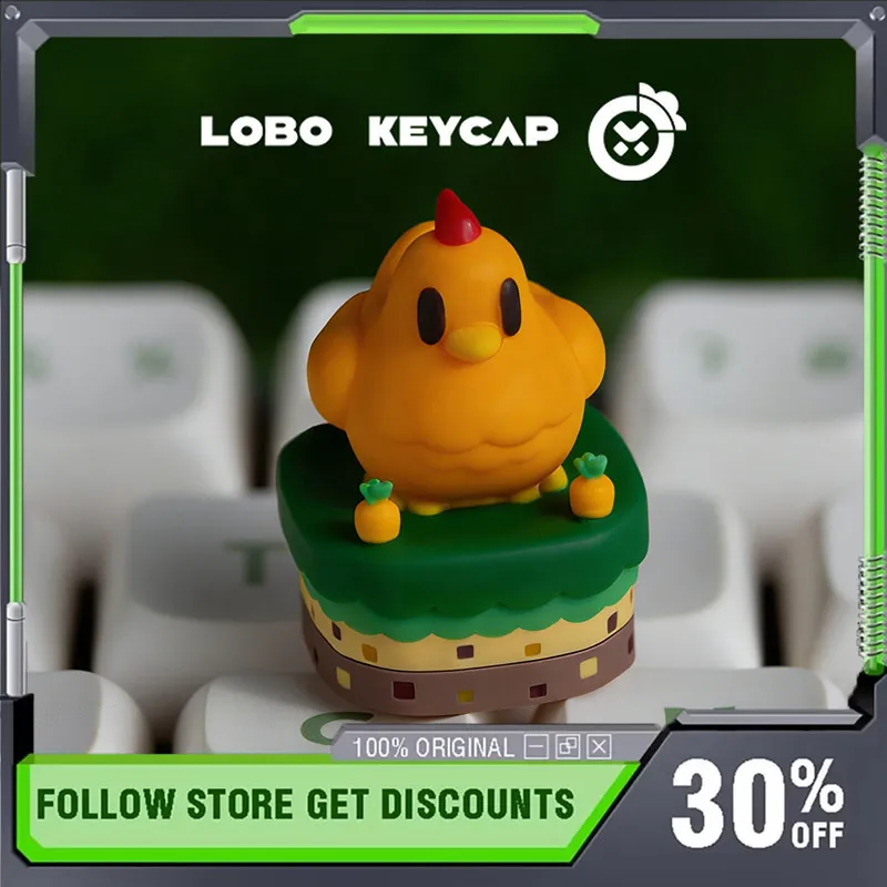 

Кейкап из смолы Stardew Valley в виде курицы, одиночный клавиш ESC, милый декор, идеальный подарок для любителей механических клавиатур, аниме-стиль