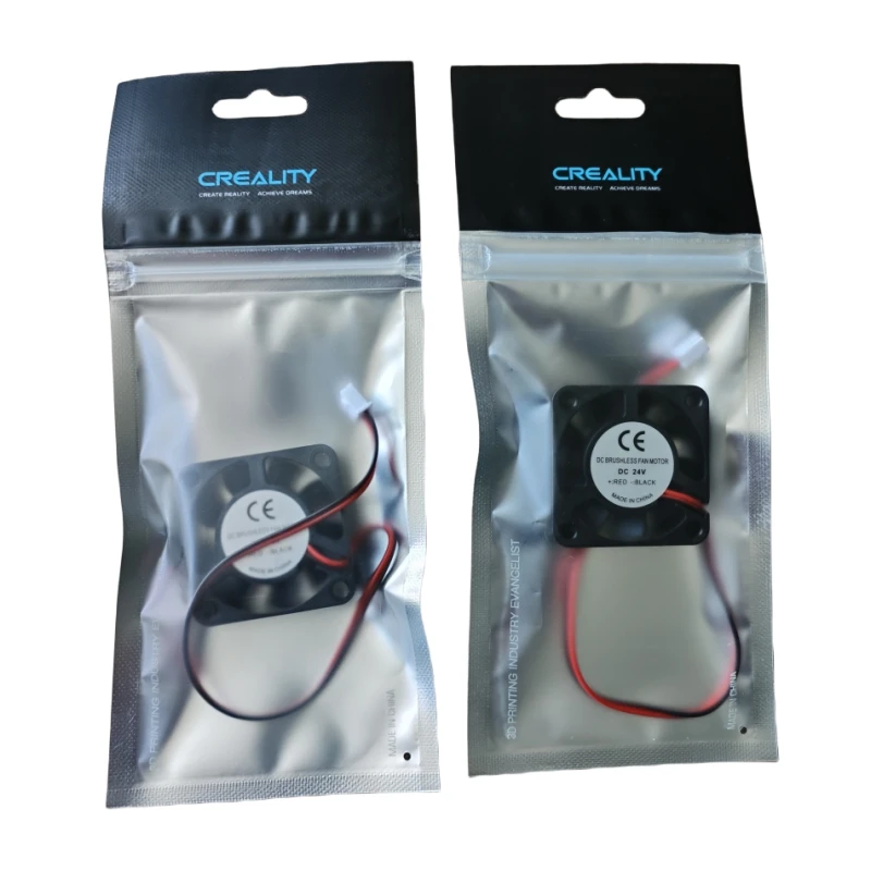 2 Stück Creality Original 4010 Lüfter, 3D-Drucker-Zubehör 4010 Axialventilator 24 V, Extruder-Hot-End-Lüfter für Ender 3 / Ender 3 Pro – Detail 1