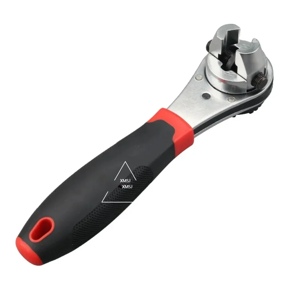 

XMSJ Multi-functional Adjustable 6-22mm Universal Ratchet Wrench Chrome Molybdenum Steel Straight Handle