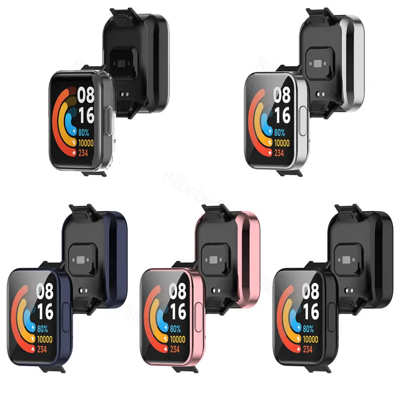 Proteggi schermo per Xiaomi Poco Watch Case Cover in vetro temperato per Xiaomi Poco Watch custodia protettiva antiurto in TPU