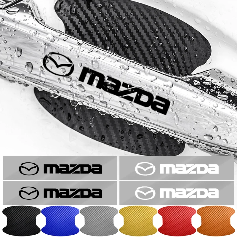 8Pcs Car Anti-Collision Strip Door Handle Bowl for Mazda Axela Demio Atenza CX5 CX7 CX9 2 3 4 5 6 7 8 323 626 Wheel Center Caps