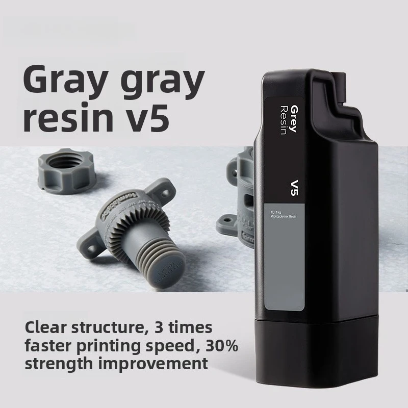 1L Grey Photosensitive Resin V5 for Form 4 General Purpose 3D Printer Consumables Grey Resin V5 1 Liter