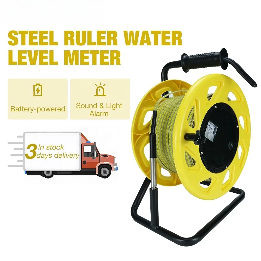 300M Water Level Indicator With Alarm Portable Groundwater Steel Tape Made