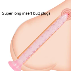 44cm Super Long Dildo Transparent Pink Dragon Dildo Soft Penis Huge Butt Plug Suction Cup Fake Penis Sex Toys For Women Men Anus