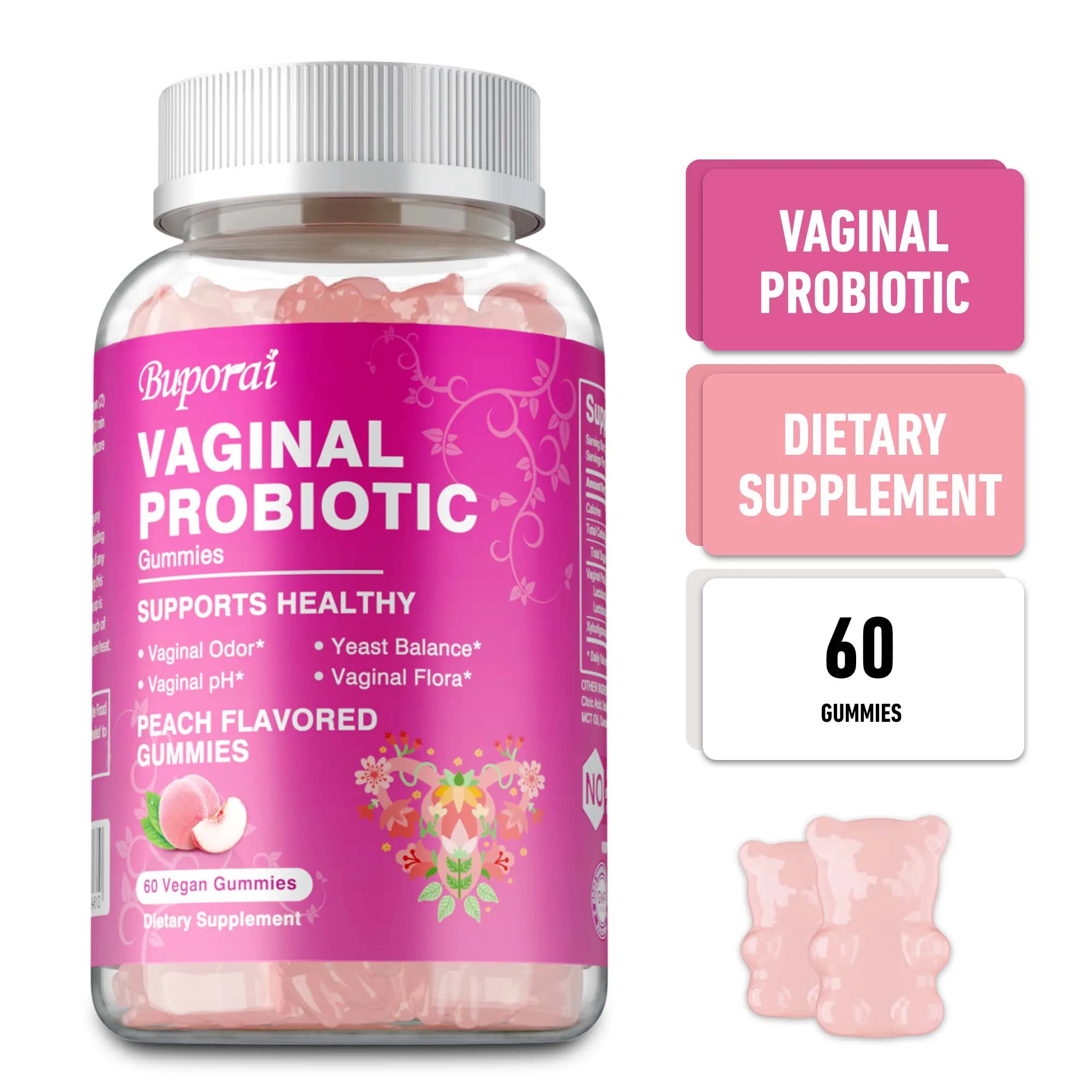 

Female Vaginal Probiotics - Promotes Vaginal Health, Urinary Tract Support, Balances PH, Reduces Odor, Inhibits Harmful Bacteria