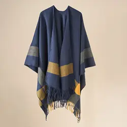 New cross-border Amazon Checkered Tassel Shawl for fall and winter with a cape and warm blankets for fall and winter with tassel