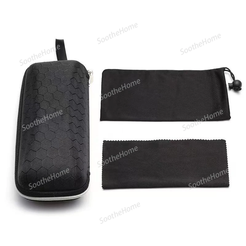 Glasses case and bag combination set - Sunglasses set with zipper - Hard for glasses eye contacts contact lens