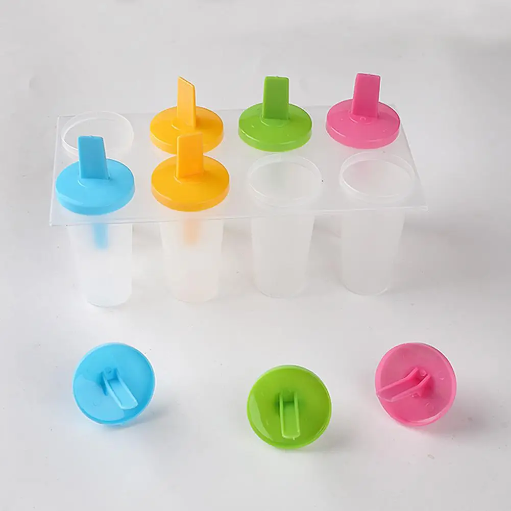 High-end 8 Cell Silicone Ice Cream Popsicle Mold With Handle Summer Tray Children's Mold Cream Mold Cream Ice Maker Ice Tool - Image 4