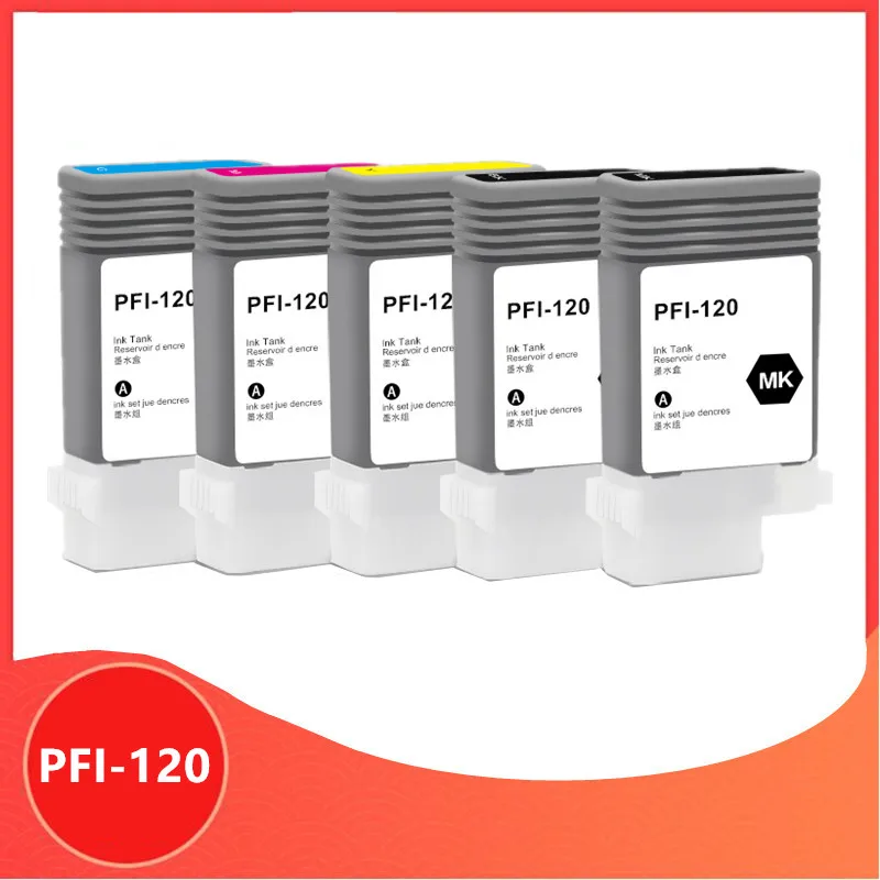 

130ML PFI-120 PFI120 Refillable Ink Cartridge With Permanent Chips For Canon TM-200 TM200 TM-205 TM-300 TM-305 TM300