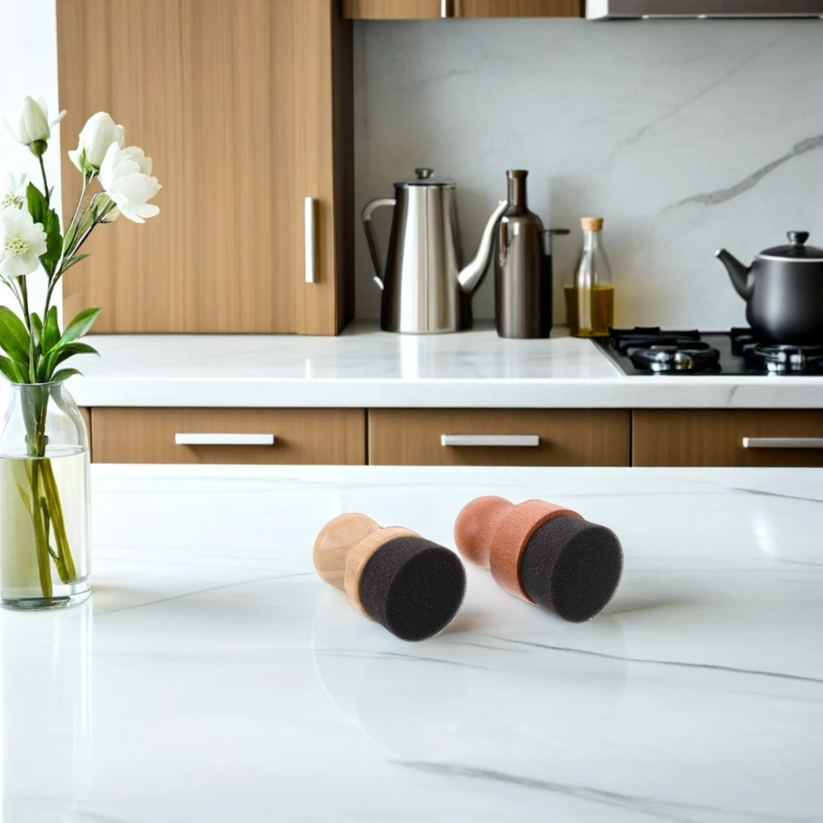 

2pcs Cutting Board Oil Applicator Set Smooth Wax Spreader For Wood Bamboo Mineral Oil Care Kitchen Utensil Tool Home Gadget