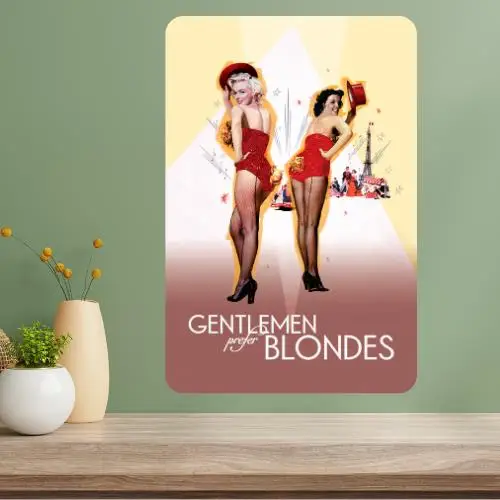 Gentlemen Prefer Blondes Classic Movie Metal Poster Sign