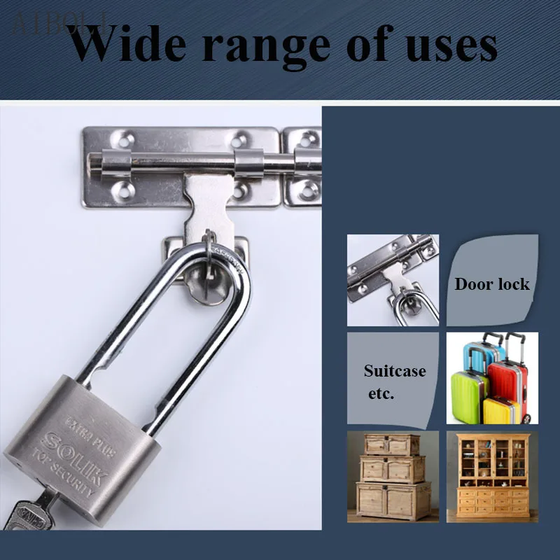 Full Metal Padlock Wolf Head Lock Small Locks Door Locks 30mm 40mm 50MM Not Rust Lock Core Include 3 Keys