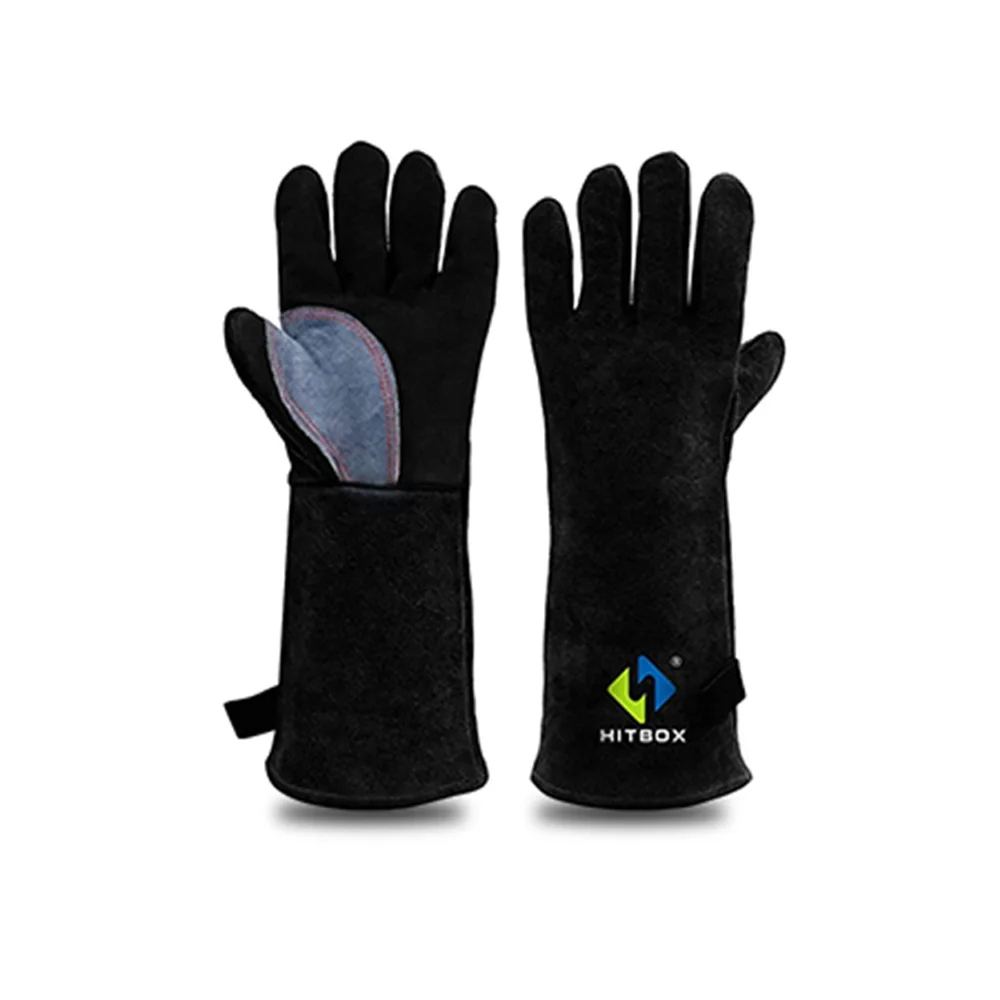 HITBOX-Gants de soudage pour gri, mitaines pour barbecue, poêle de cuisine, chaleur, perforation, entraînement pour animaux de compagnie, optique, forgeage du cuir