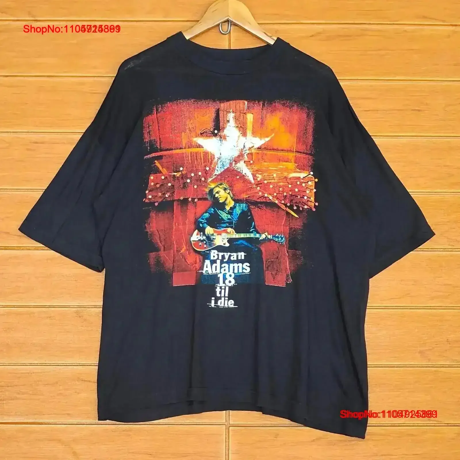Vintage 90s Bryan Adams Tour Europe 1996 T Shirt 18 Til I Die Canadian singer songwriter Size XL Washed vintage Washed