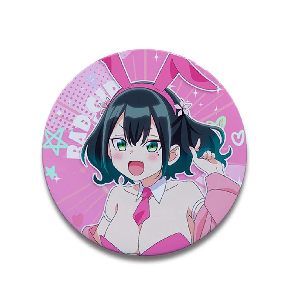 58mm Anime BAD GIRL Yuu Gyuu Mizuki Oshio Rura Rurara COSTUME Cosplay Distintivo Pin SPTE Spilla in banda stagnata Prop