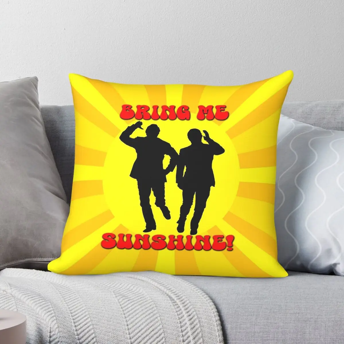 Morecambe And Wise Bring Me Sunshine Square Pillowcase Polyester Linen Velvet Pattern Decorative Pillow Case Car Cushion Case