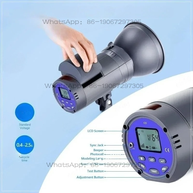 Equipped with 2.4G Wireless Trigger, 300W Outdoor Studio Flashlight Powered By Lithium-ion Battery,  Single Light