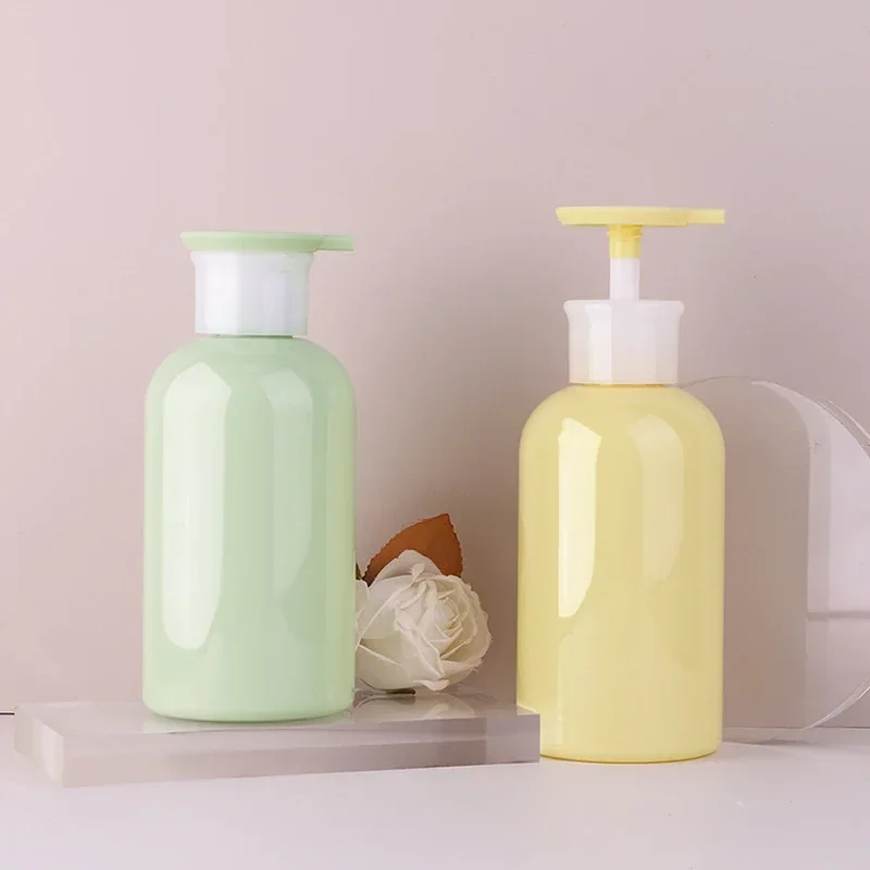 300ML Plastic Shampoo Shower Gel Foaming Soap Dispensers Refillable Bottles Press Pump Lotion Bottles Travel Essentials Garrafa