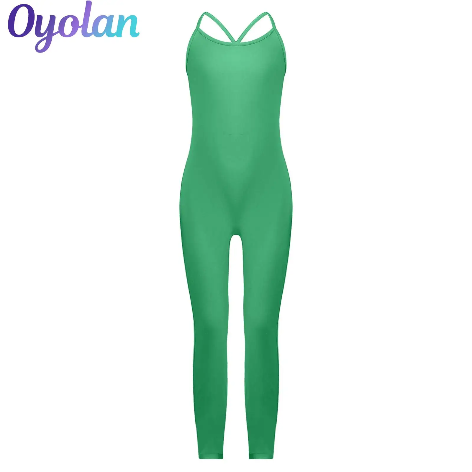 Bambini Ragazze Body intero Body da balletto Body Ginnastica Balletto Danza Unitards Tuta senza maniche Cross Back Dancewear