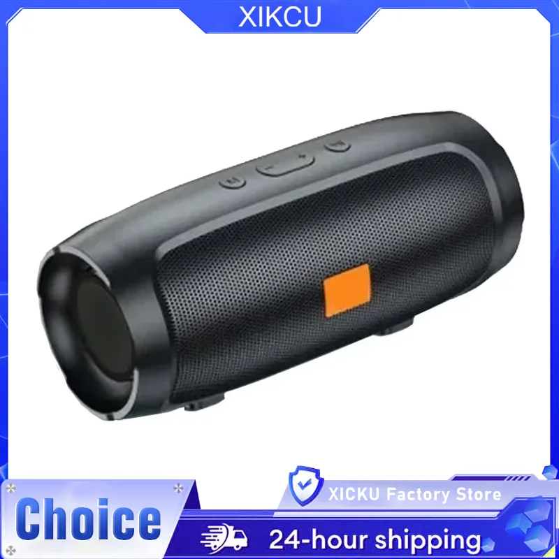 XIKCU Dual Speaker Bluetooth Speaker Stereo Outdoor Tfusb Playback Fm Voice Broadcasting Portable Subwoofer 50 Wireless Speaker