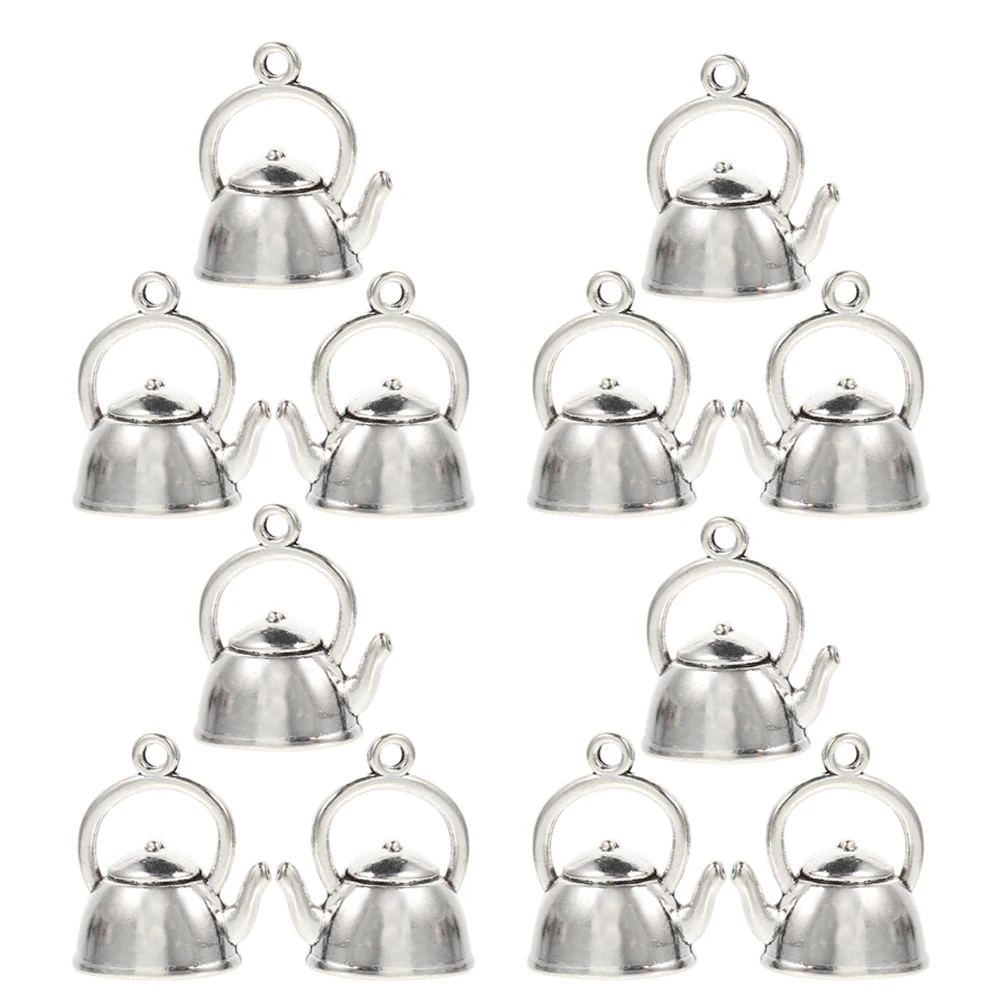 

30pcs Alloy Jewelry Accessories Teapot Pendants Necklace Charms Decor Elements DIY Projects Bracelet Charm Earrings Pendant