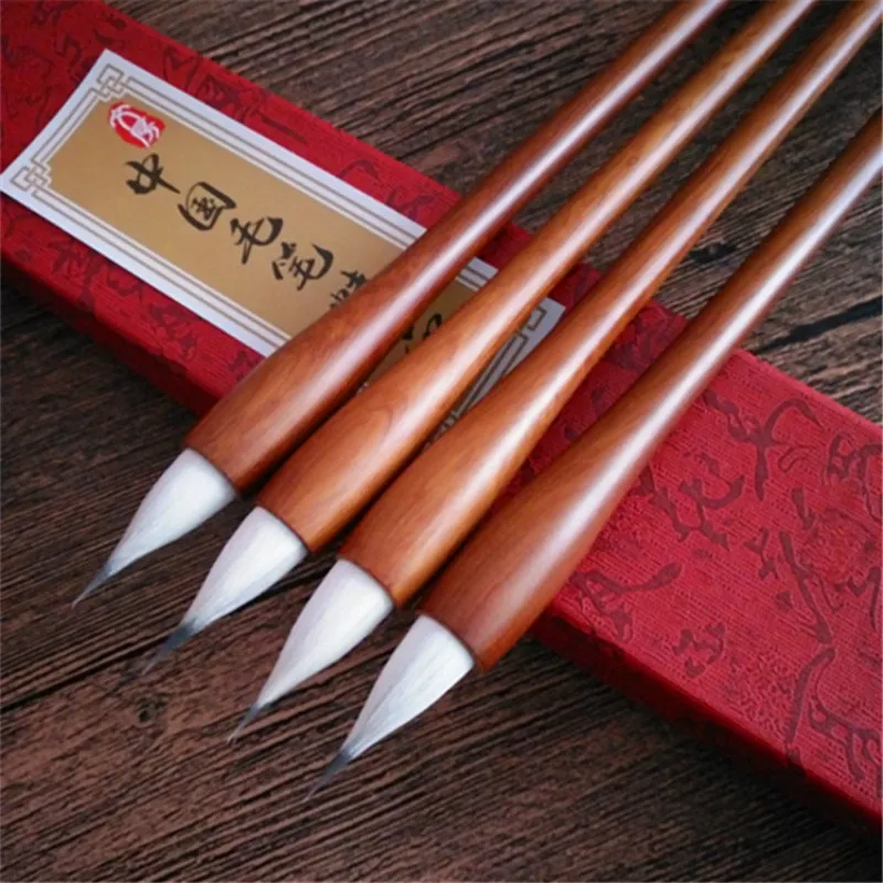 Chinese Calligraphy Painting Brush Pen Chinese Landscape Ink Painting Woolen  Rabbit Hair Writing Brush Watercolor Brushes