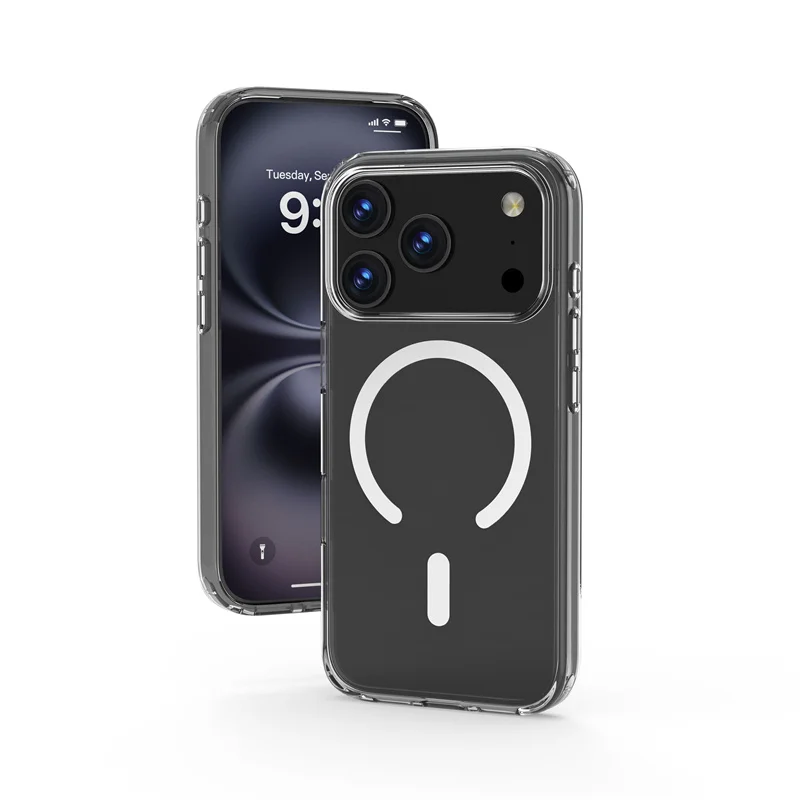 Custodia di ricarica wireless Crystal Clear Magsafe per iPhone per iPhone 17 Pro Max 17 Air Cover posteriore rigida ultra sottile per PC