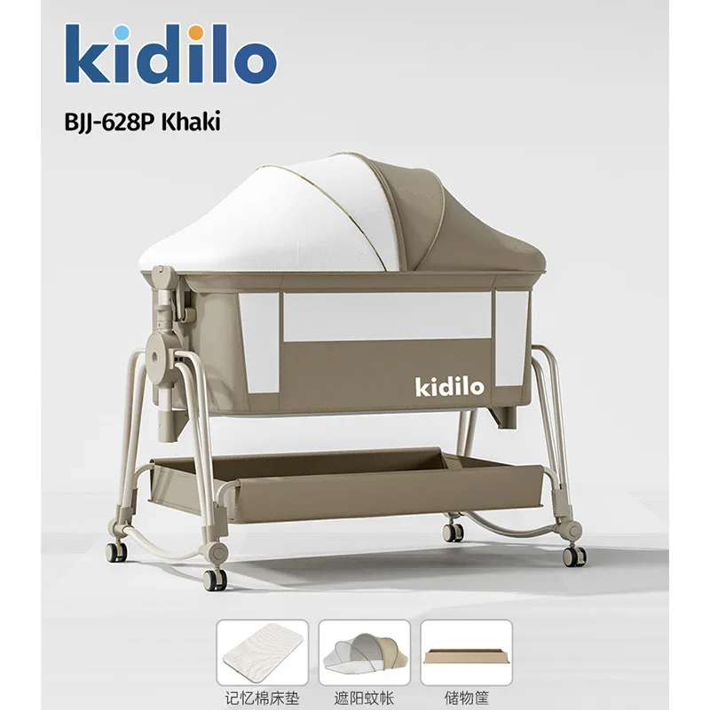 سرير أطفال من Kidilo قابل للطي وقابل للحمل، وظائف متعددة، سرير BB لحديثي الولادة، سرير كبير #2