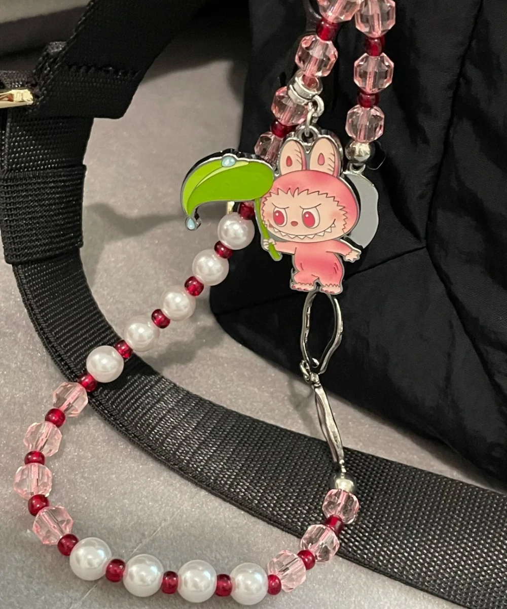 حقيقي البوب مارت الوحوش Labubu V3 الكبير في سلسلة الطاقة سلسلة الهاتف الشكل صندوق أعمى صندوق غامض هالوين هدية الكريسماس #1