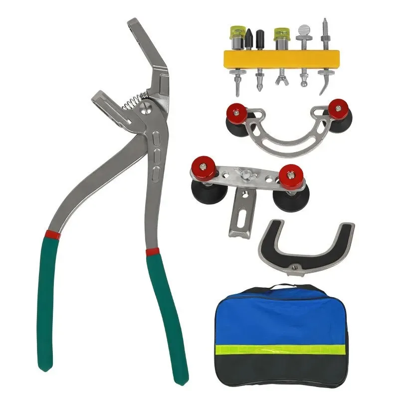 Car Dent Repair Tool Flat Hole Pliers Horn Trimming Pressing Edge Device Multi Functional Auto Body Sheet Metal Puller Kit