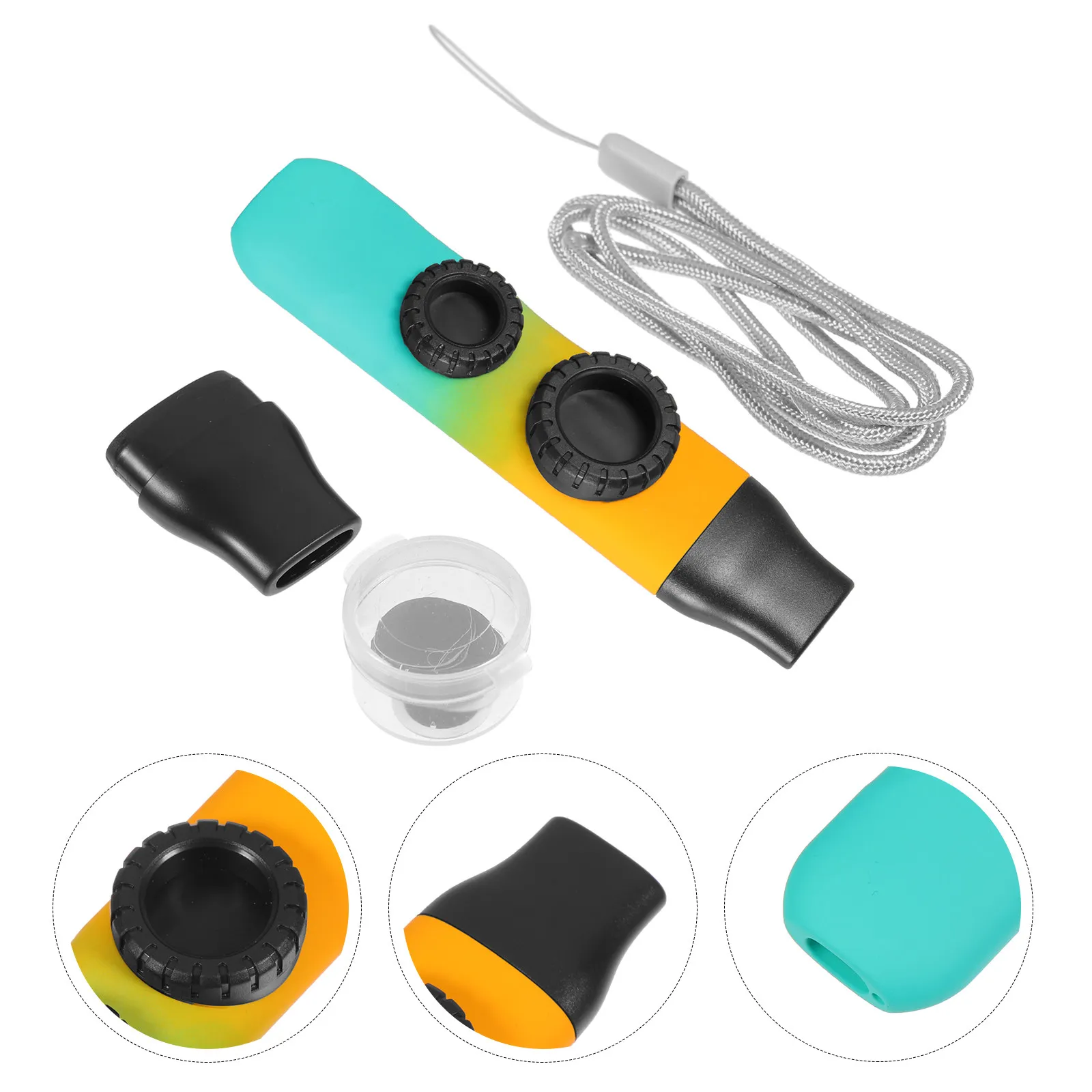 1 Juego de Kazoo Degradado con Tono Ajustable, Instrumento Bucal Portátil para Adultos, Ideal para Actuaciones Musicales, Compañero de Guitarra y Ukelele