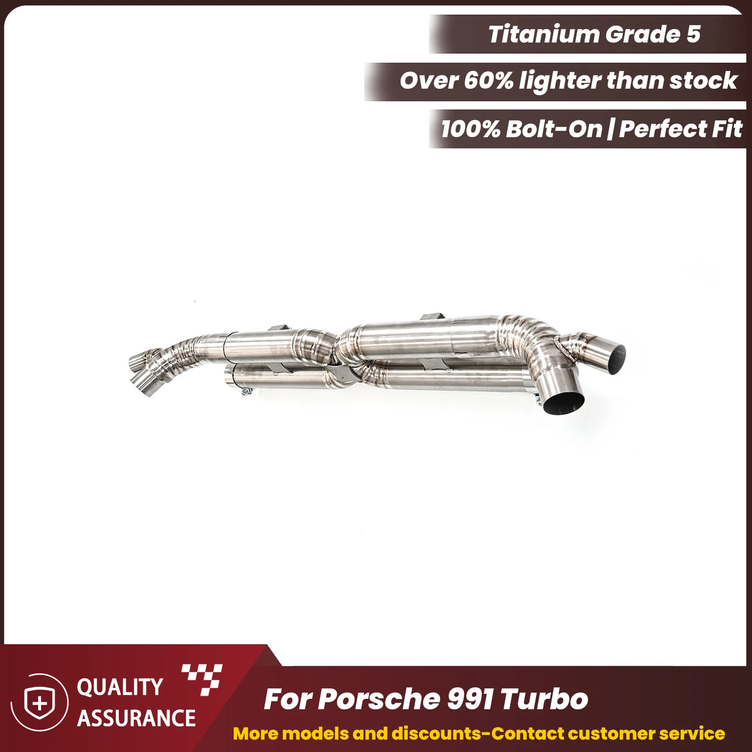 

Supercar Sound Performance ECCF Original color of Titanium alloy Catback Exhaust for Porsche 991 Turbo Easy Installation