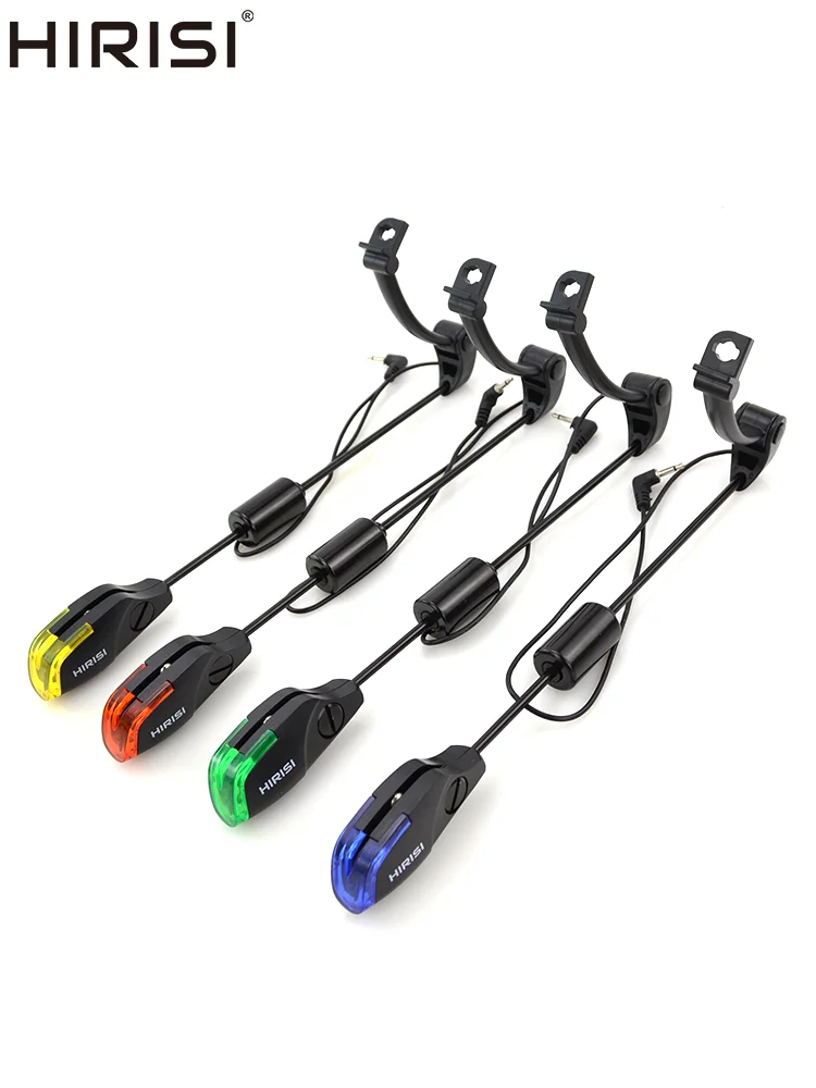 Hirisi Karpfenangel-Alarm Swinger LED-Lichtanzeige Abnehmbarer Sockel für Angelalarmanlagen Bissanzeiger B2011