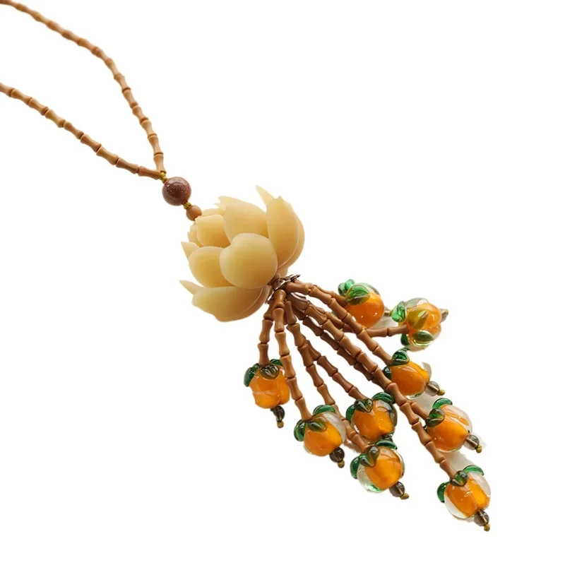 

*High-end weathered Bodhi lotus car pendant, rearview mirror pendant, good things are connected to car pendant