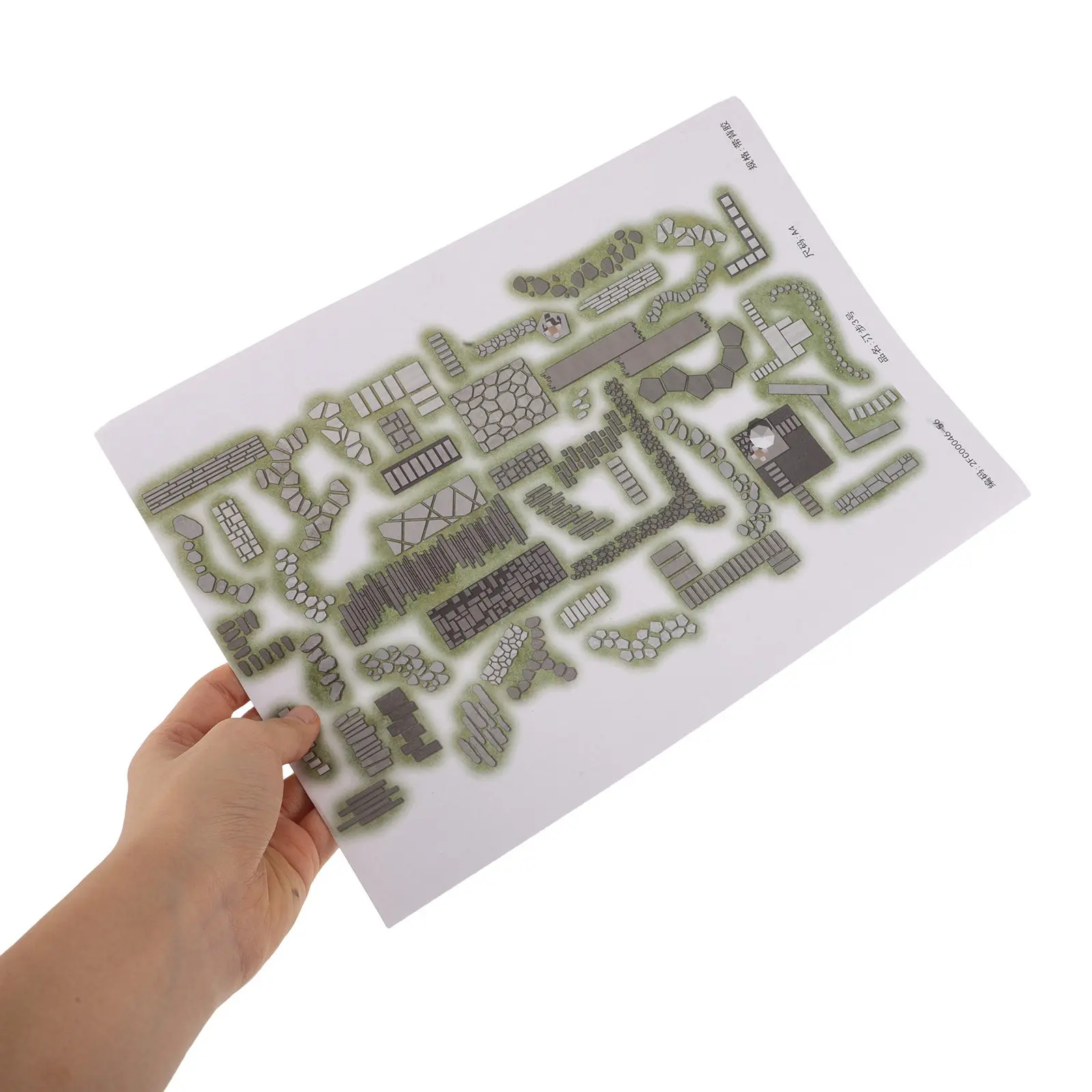 3Sheets Realistic Road Stickers Self Adhesive Brick Pavement Sheets for Miniature Urban Diorama Landscape Railway Surface