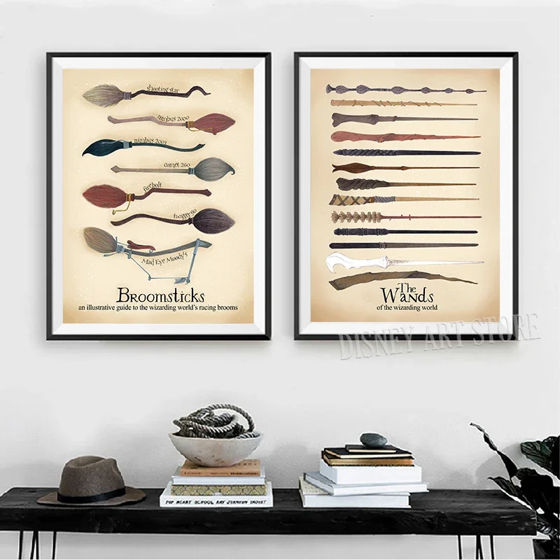 العالم السحري القلعة الفن يطبع هاري بوتر المائية الملصقات فيلم هوجورت القلعة قماش اللوحة غرفة الاطفال جدار ديكور