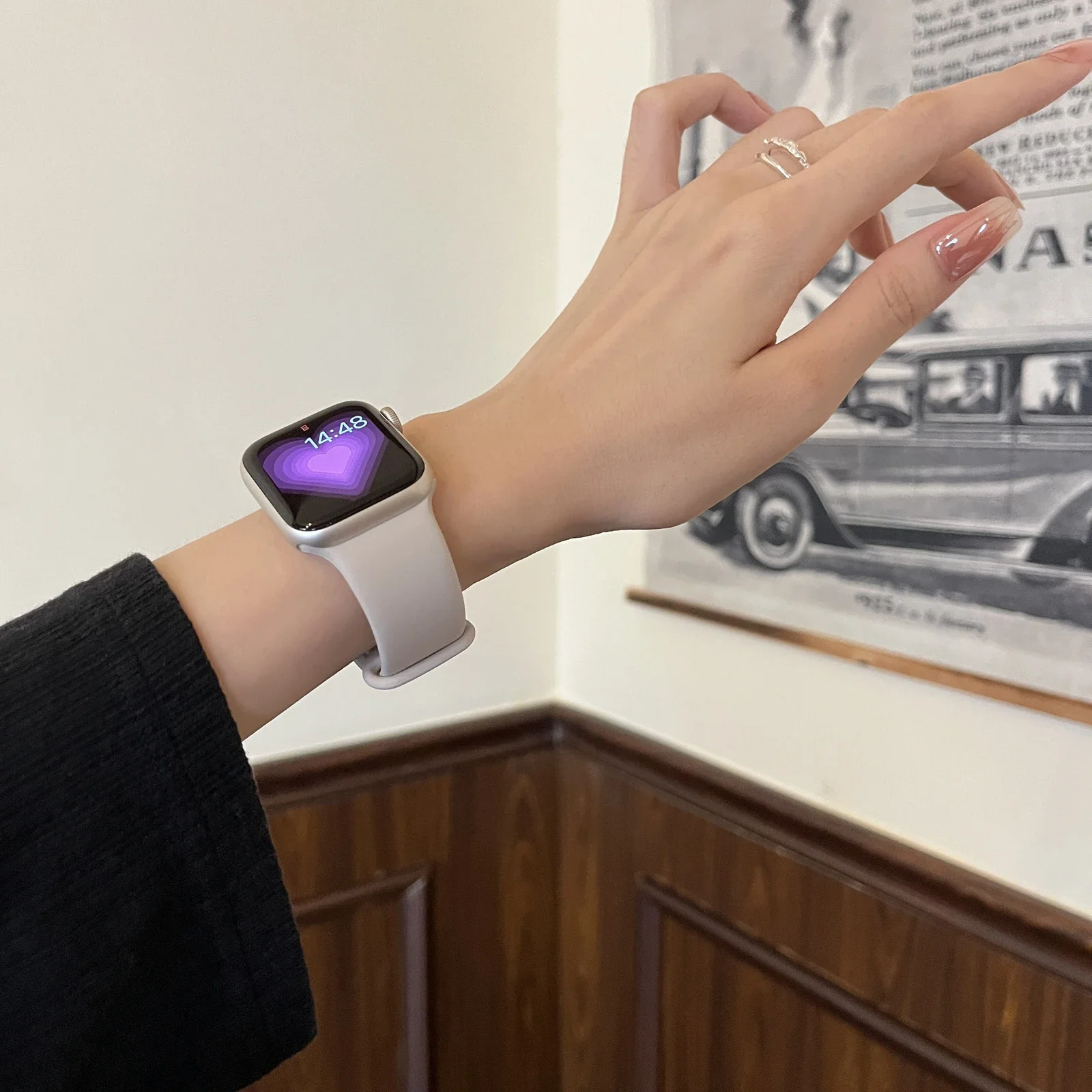 حلقة سيليكون جديدة لساعة Apple Watch Band للنساء Correa لحزام iwatch #5