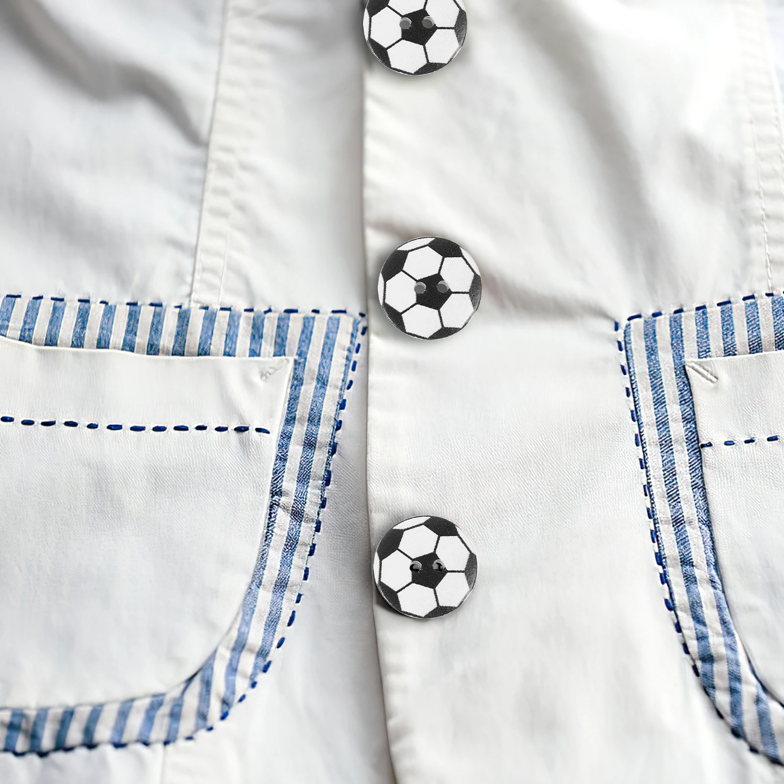 

50pcs Football DIY Sewing Crafts Clothes Decorations Decorative Buttons Black Smooth Small Wooden Buttons Vintage Style