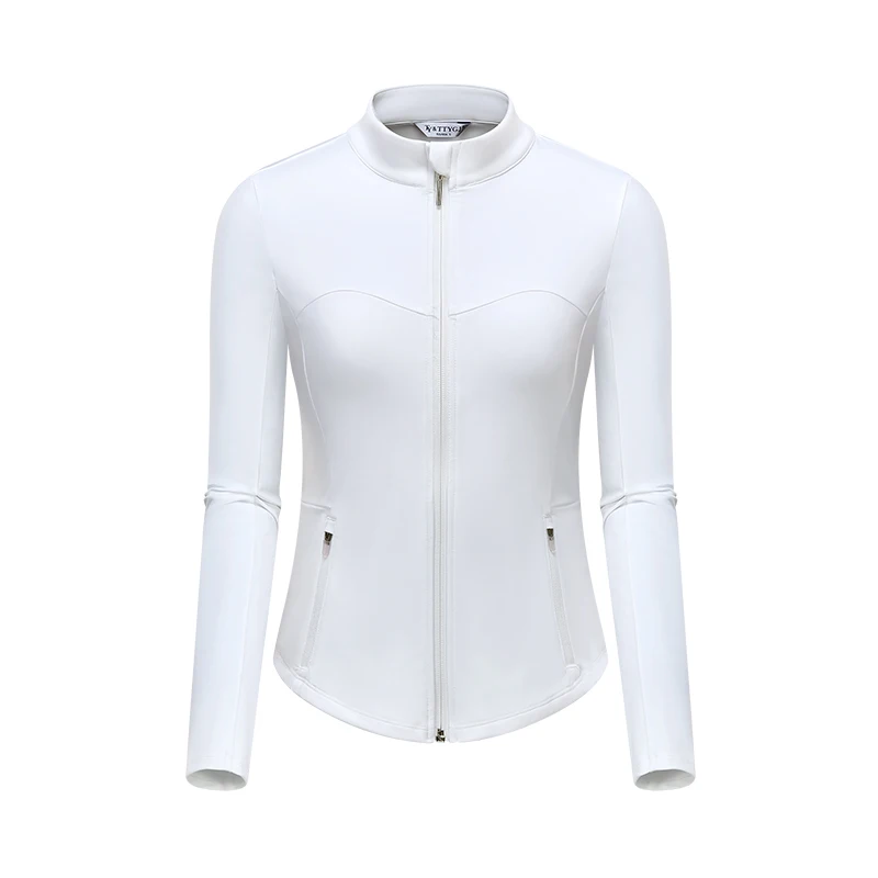 TTYGJ Golf women's jacket new slim fit fashionable stand up collar casual quick drying 2024 Spring and Autumn new sports top