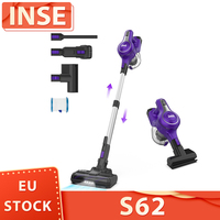 INSE S62 Handheld Cordless Stick Vacuum Cleaner, 30kPa 300W Suction 45min Runtime 180° Flexible LED Floor Head for Deep Cleaning