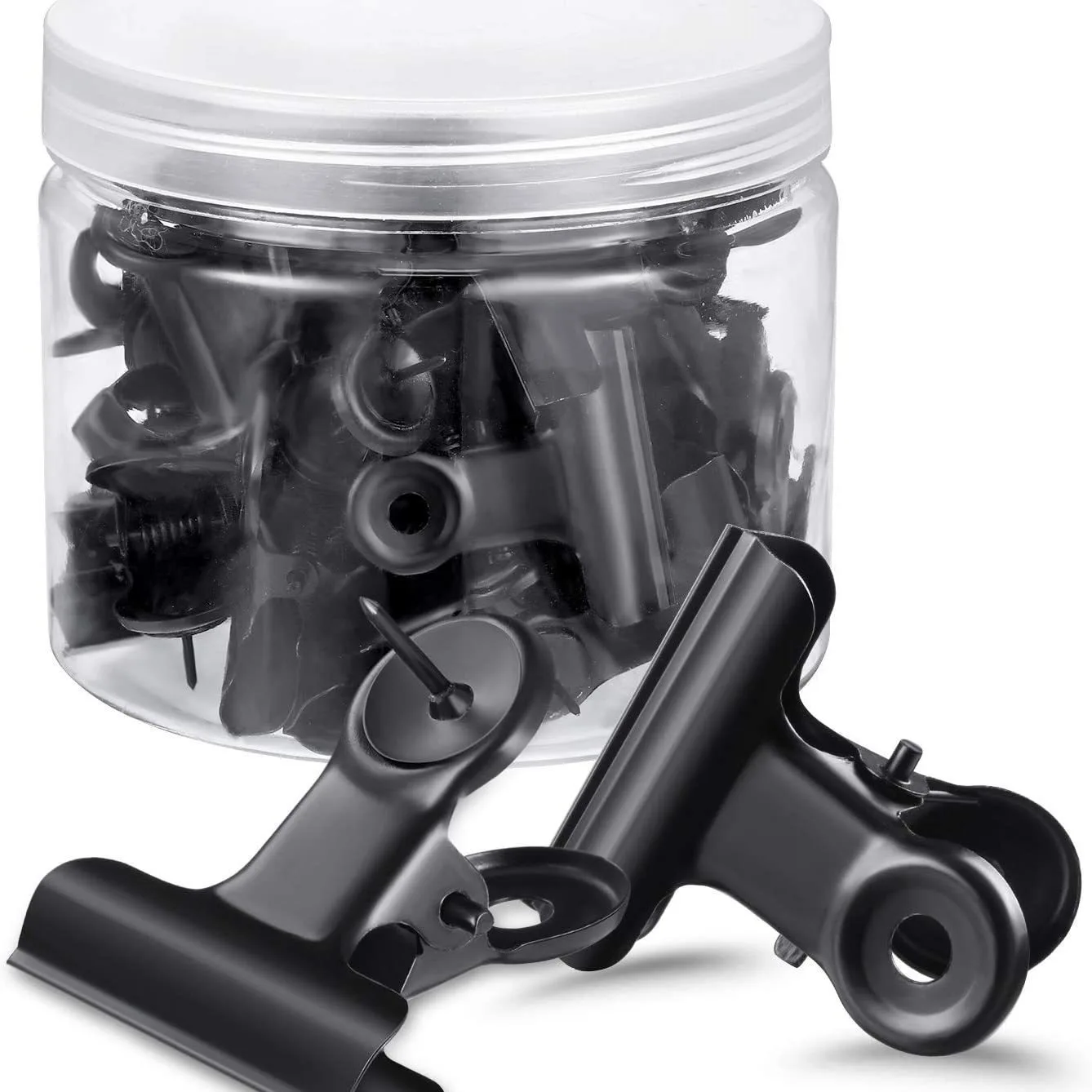 20 قطعة من مشابك دبوس الضغط المعدنية باللون الذهبي الوردي 22 مم - مشابك البلدغ المزخرفة لتجليد المستندات وتثبيت الورق (اللوازم المكتبية)