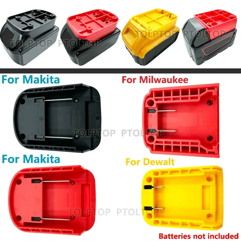 ใหม่ DIY อะแดปเตอร์แปลงฐานหัวชาร์จสําหรับ Makita สําหรับ DeWalt สําหรับ Milwaukee 18V แบตเตอรี่ลิเธียมพลาสติก DIY Connector