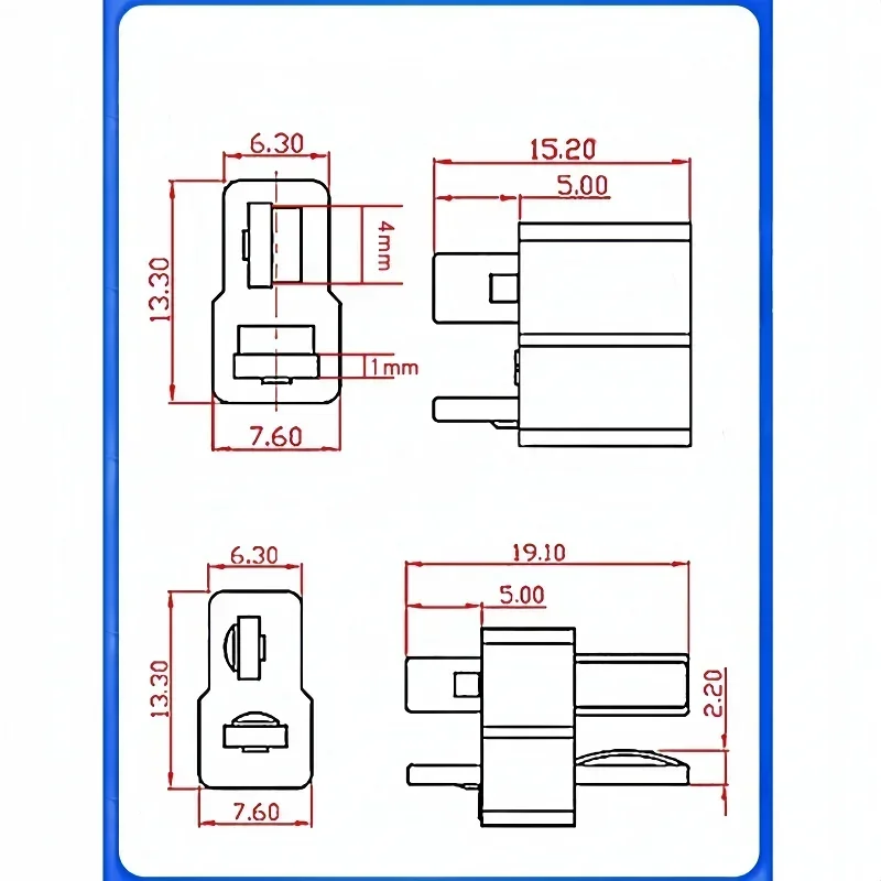 Conectores de plugue antiderrapantes estilo T, acessórios ESC de bateria RC LiPo macho/fêmea, peças sobressalentes para modelos RC, drones, carregadores 5 pares