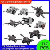 Military Aircraft Model MOC Building Block World War II German Artillery Modular Technology Gift Holiday Assemble Child Toy Suit