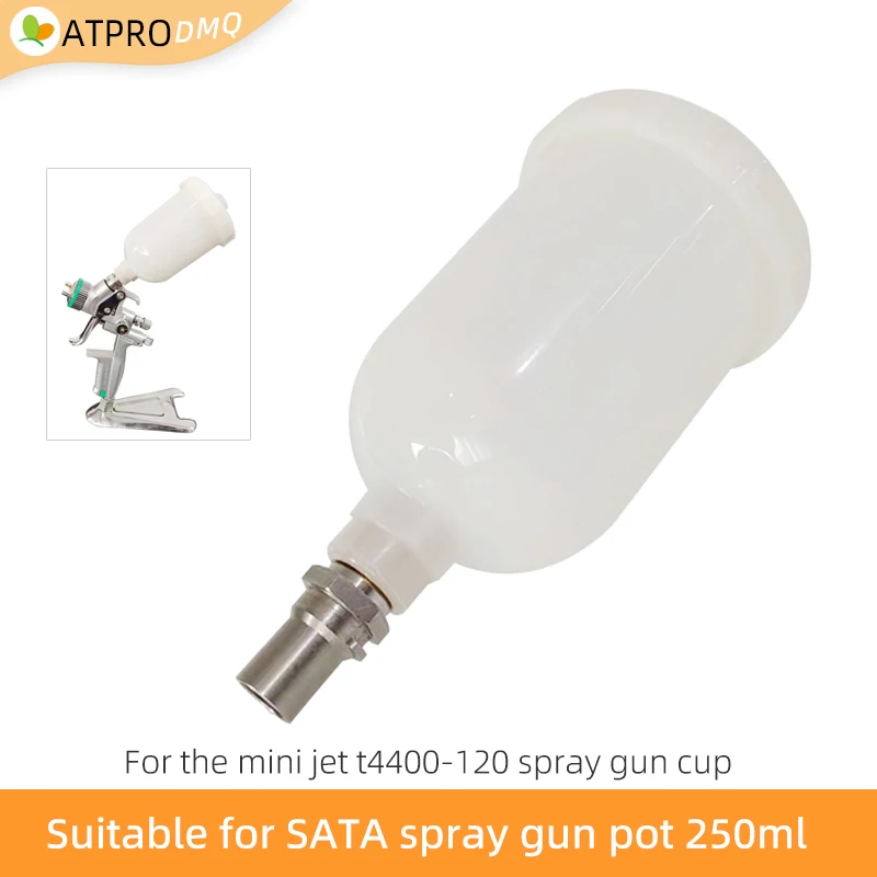 

For SATA Spray Gun Gun Cup 250ml Plastic Pot Paint Spray Gun Gun Can For Mini Jet T4400-120 Spray Gun Cup Is Not Original