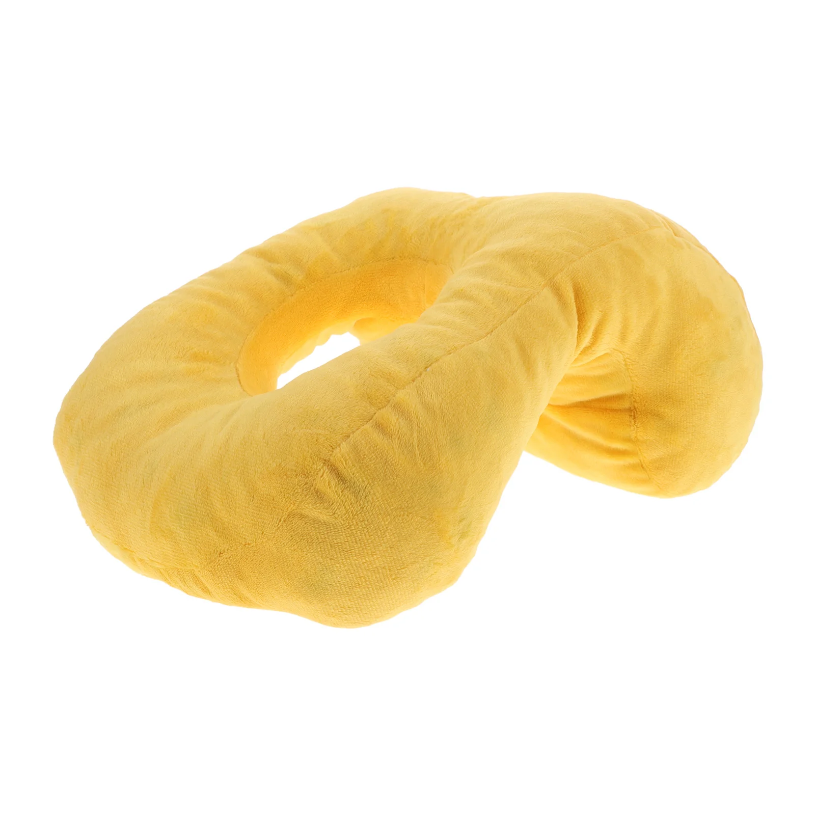 

Memory Foam Face Down Pillow with Ear Hole for Vitrectomy Recovery Post Surgery Comfort Desk Nap and Stomach Sleeping Yellow