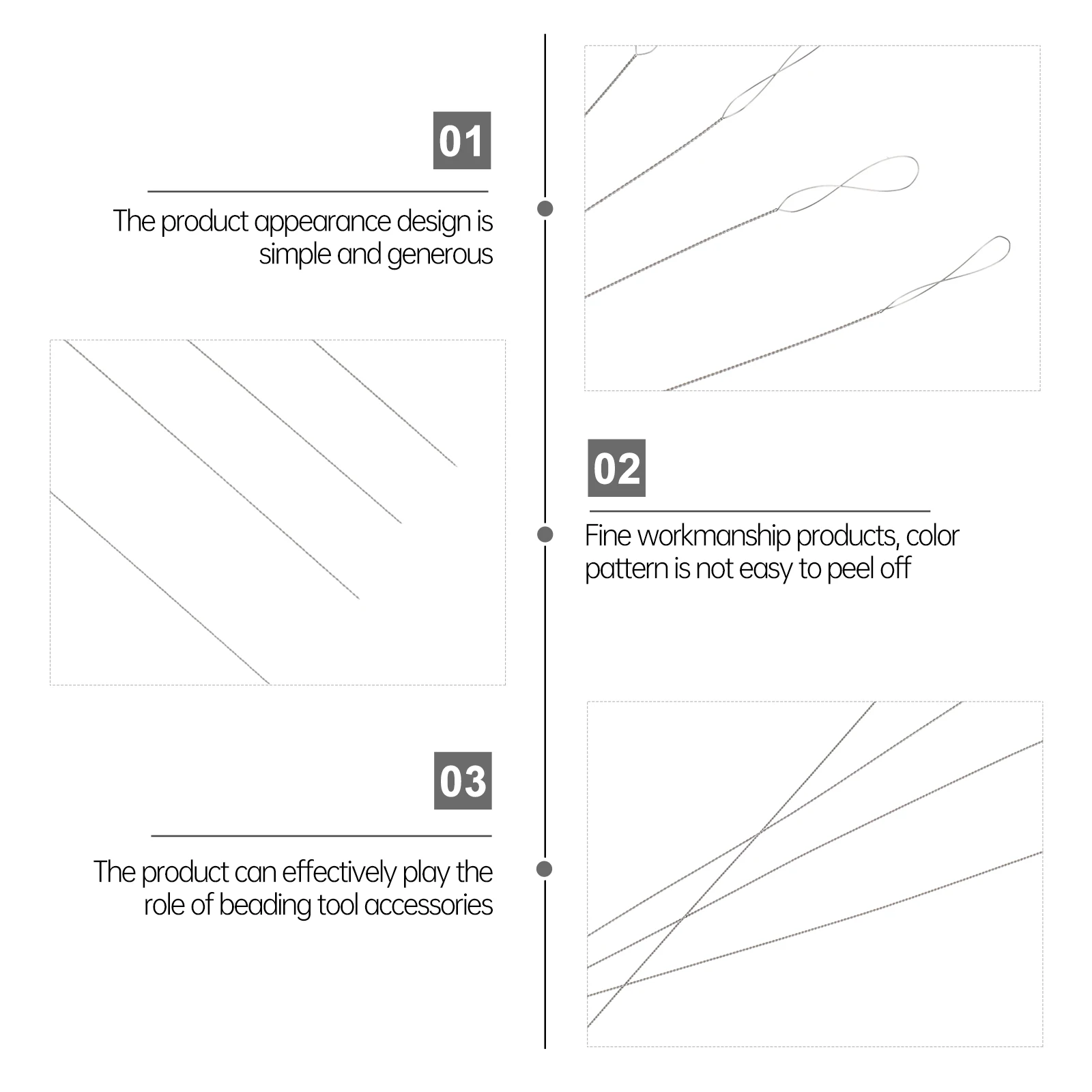 

4Pcs Beaded Needles Smooth Beading Needles for DIY Stitching and Embroidery Easy Bead Threading Craft Making Needle Set