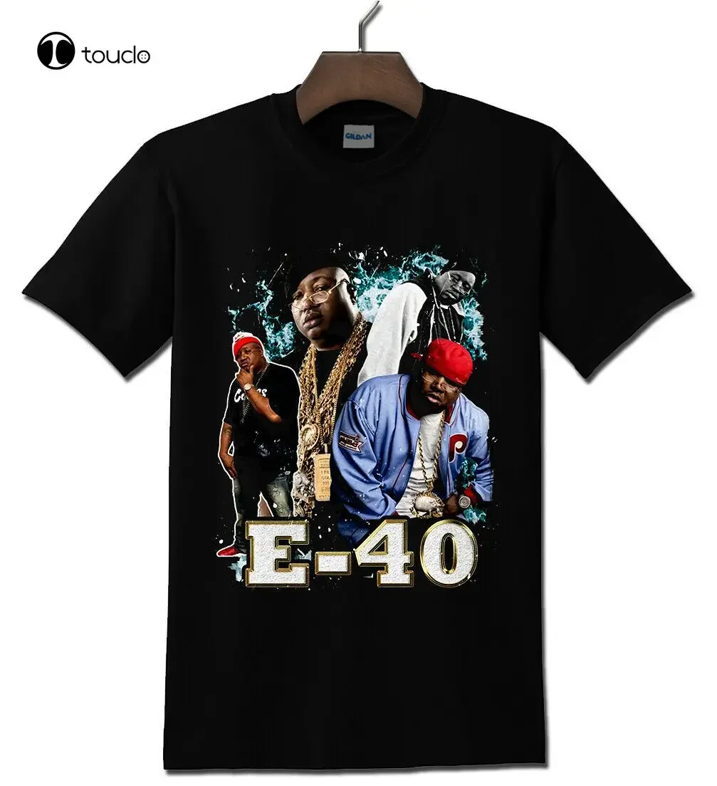 E-40ベイエリアヒップホップブラックシャツ、Tシャツ、sから5xl