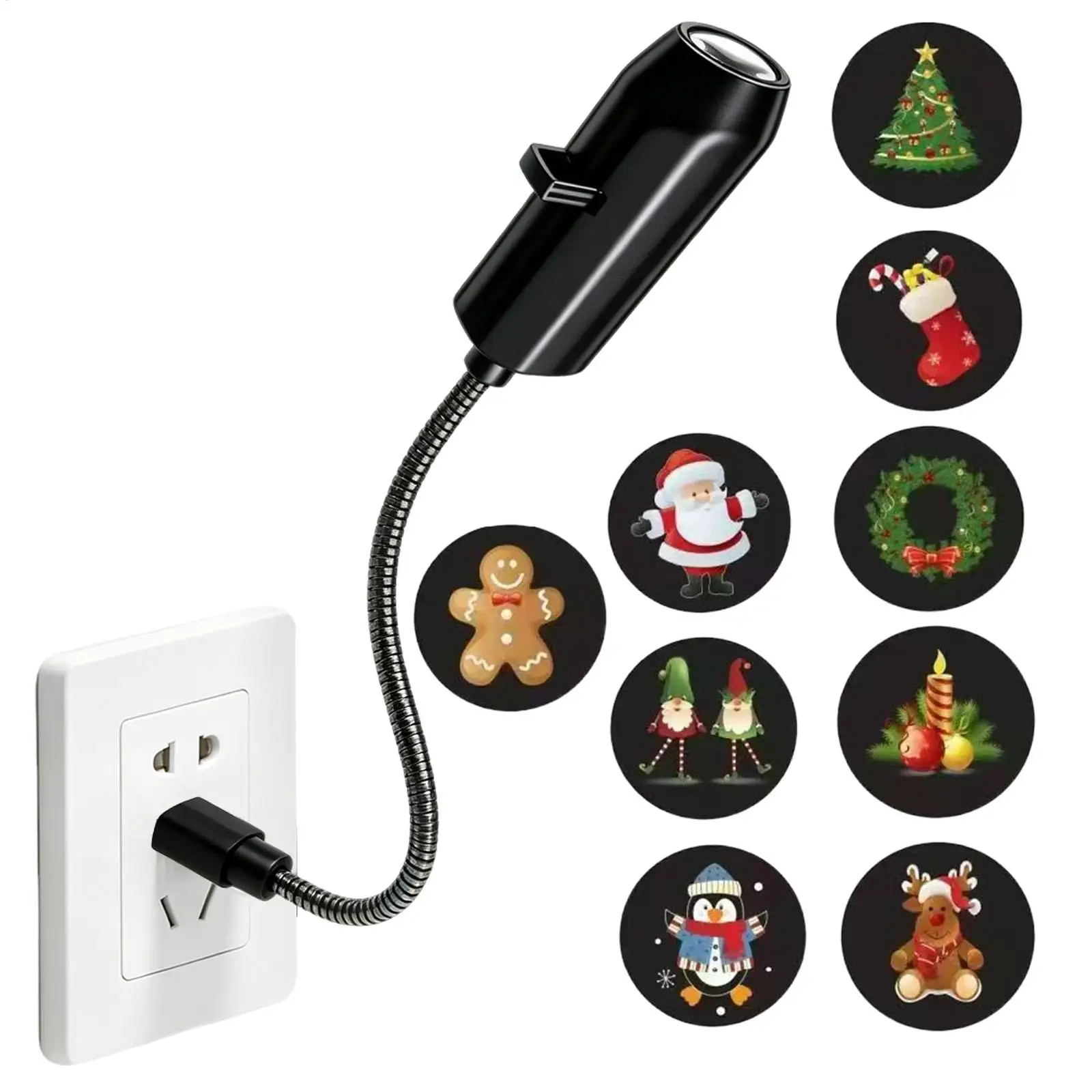 Rotating Christmas Ambient Lighting USB Projector Light Party Decoration Plug-and-Play For Home Apartment Kids Teens Adults